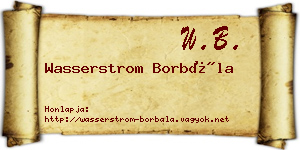 Wasserstrom Borbála névjegykártya